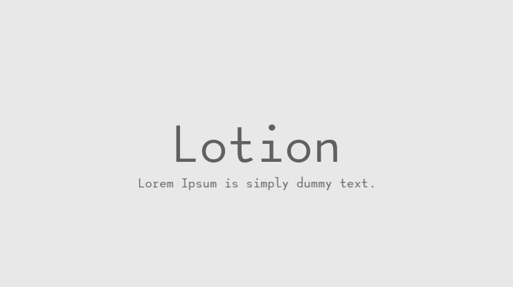 Lotion Font Family