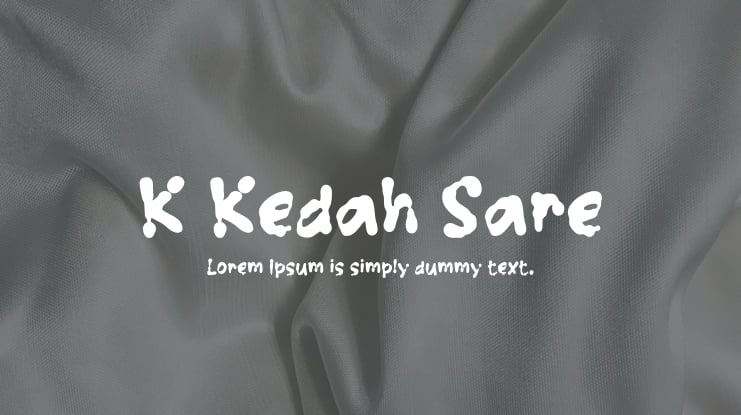 K Kedah Sare Font