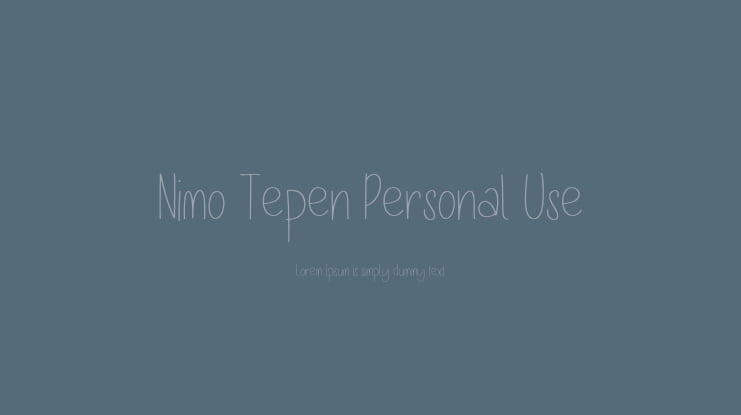 Nimo Tepen Personal Use Font