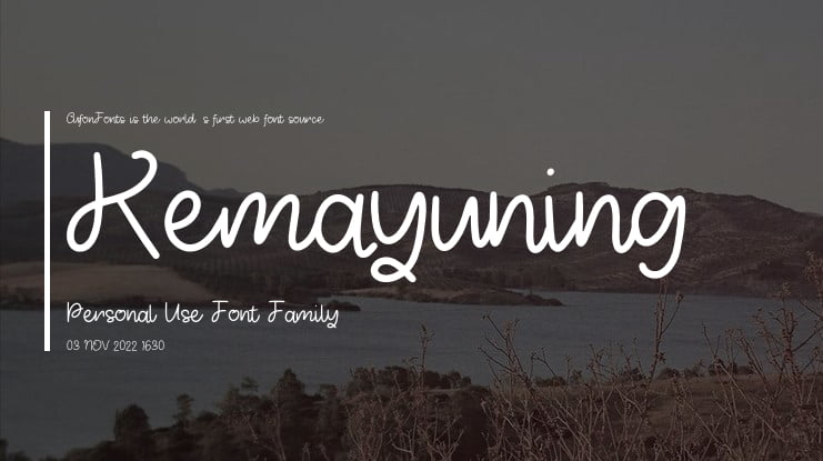 Kemayuning Personal Use Font