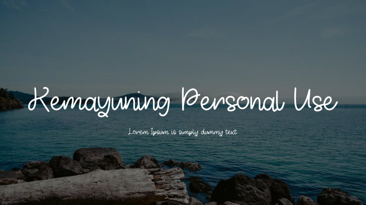 Kemayuning Personal Use Font