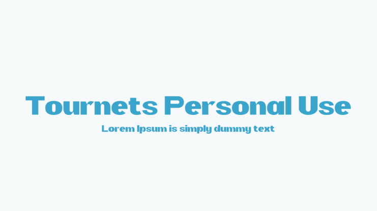 Tournets Personal Use Font