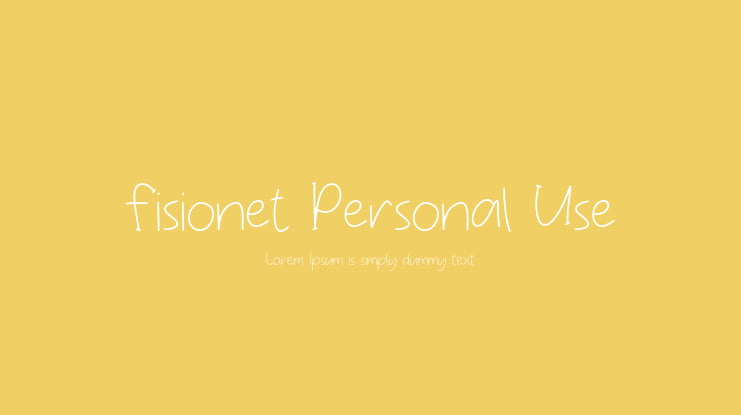 Fisionet Personal Use Font