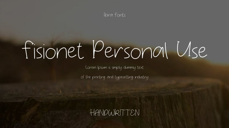 Fisionet Personal Use Font