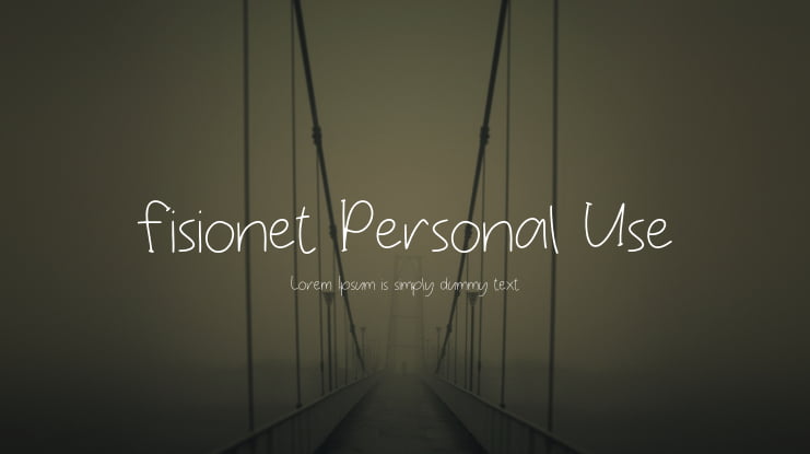 Fisionet Personal Use Font