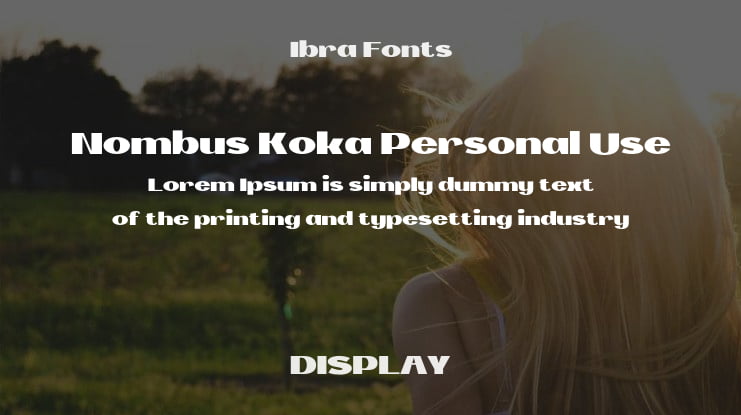 Nombus Koka Personal Use Font