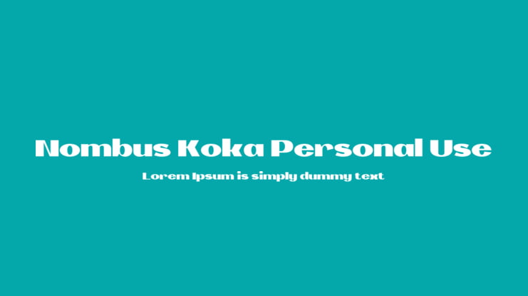 Nombus Koka Personal Use Font