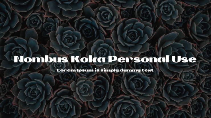 Nombus Koka Personal Use Font