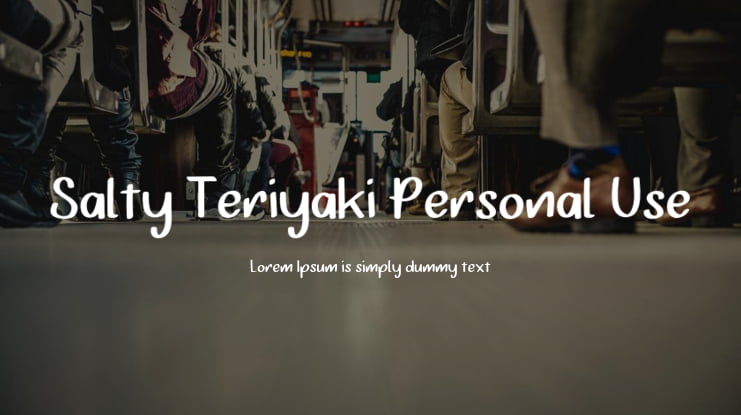 Salty Teriyaki Personal Use Font