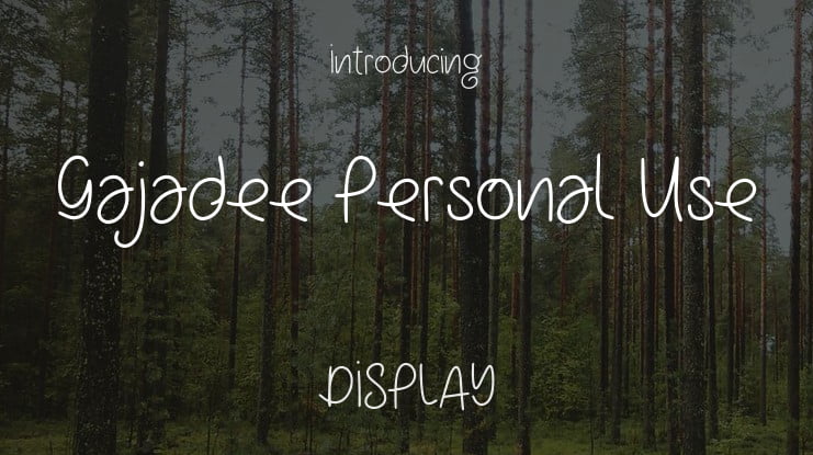 Gajadee Personal Use Font