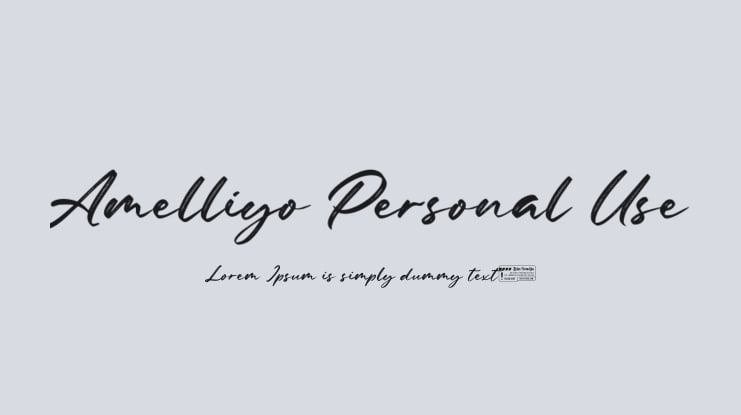 Amelliyo Personal Use Font