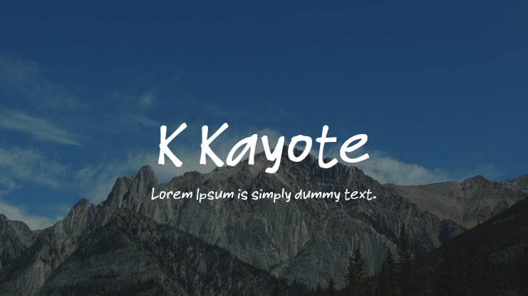 K Kayote Font