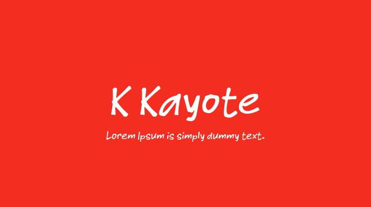 K Kayote Font