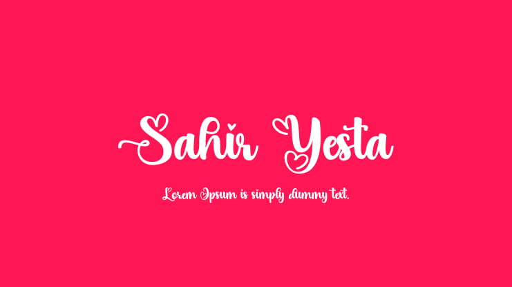 Sahir Yesta Font