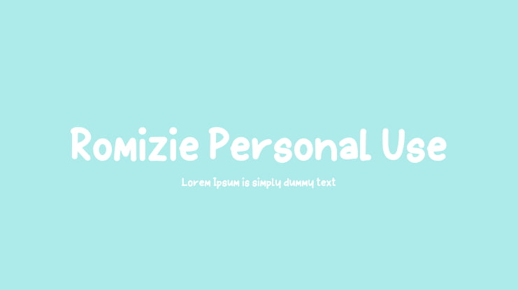 Romizie Personal Use Font