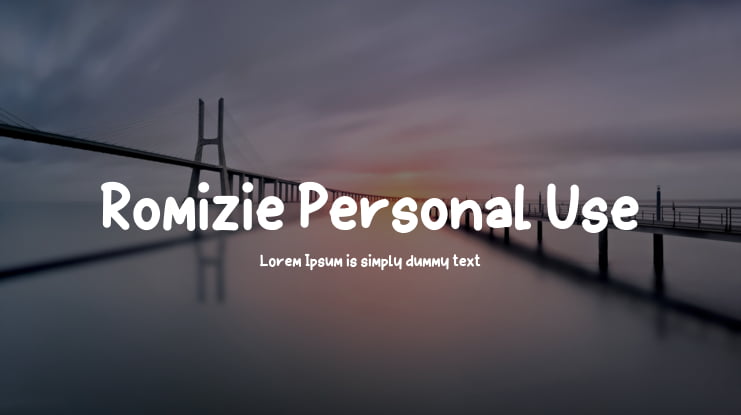 Romizie Personal Use Font