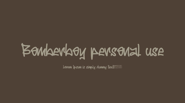 Bomberboy personal use Font