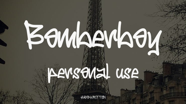 Bomberboy personal use Font