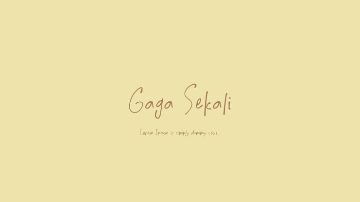 Gaga Sekali Font