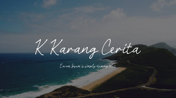 K Karang Cerita Font