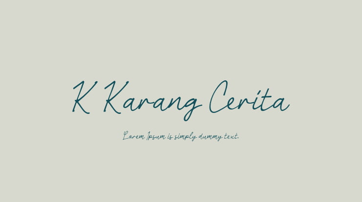 K Karang Cerita Font