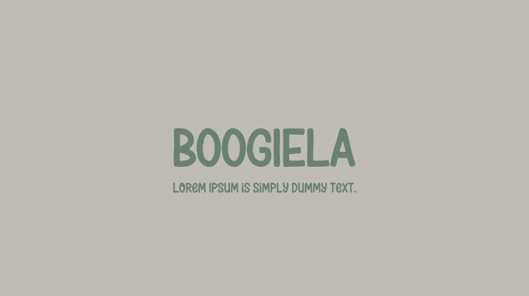 BOOGIELA Font