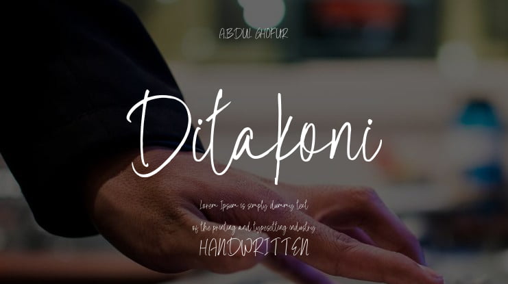 Ditakoni Font