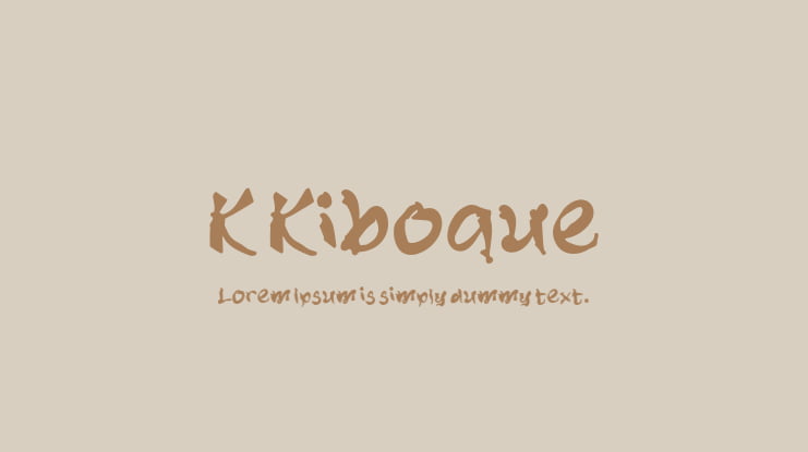 K Kiboque Font
