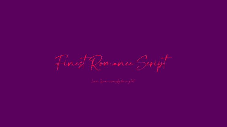 Finest Romance Script Font Family