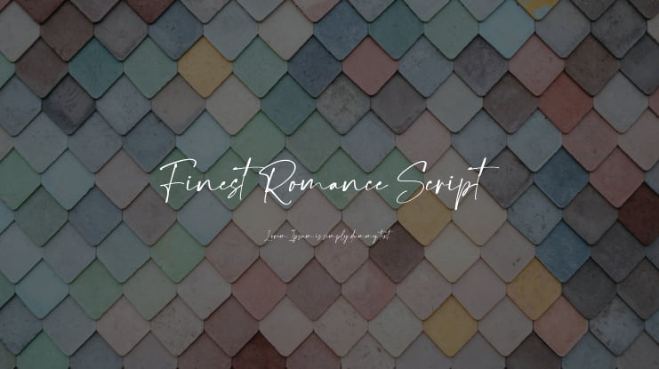 Finest Romance Script Font Family