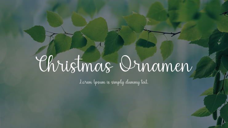 Christmas Ornamen Font