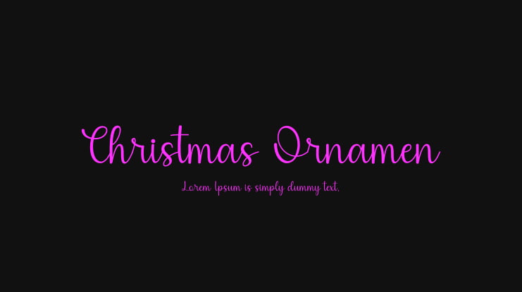 Christmas Ornamen Font