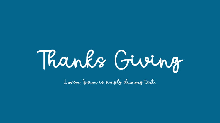 Thanks Giving Font