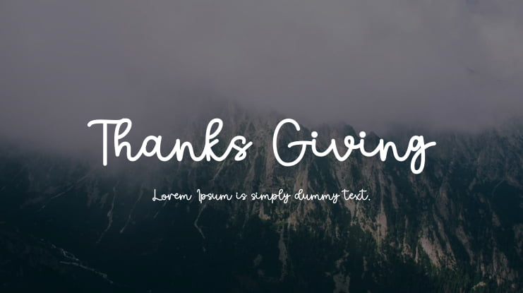 Thanks Giving Font