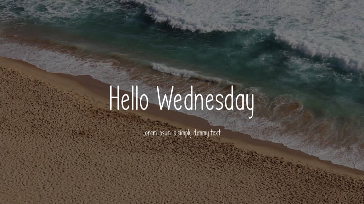 Hello Wednesday Font