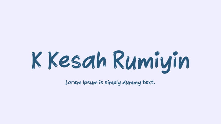 K Kesah Rumiyin Font