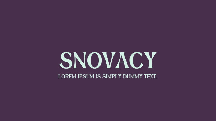 Snovacy Font