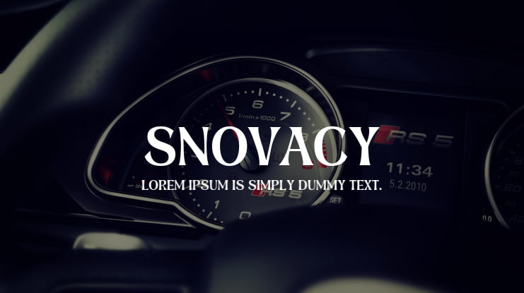 Snovacy Font