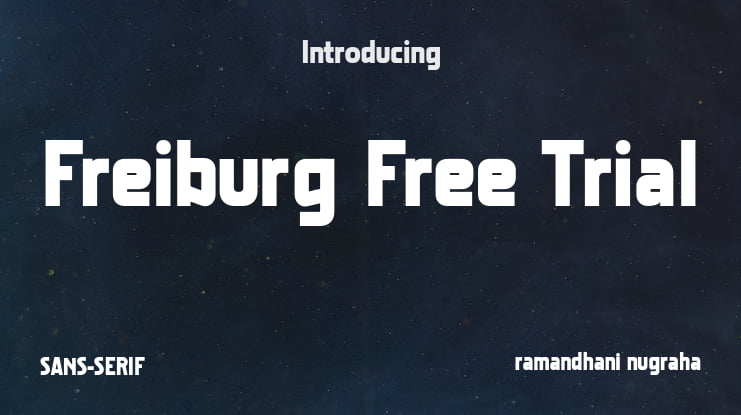 Freiburg Free Trial Font