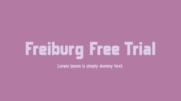 Freiburg Free Trial Font