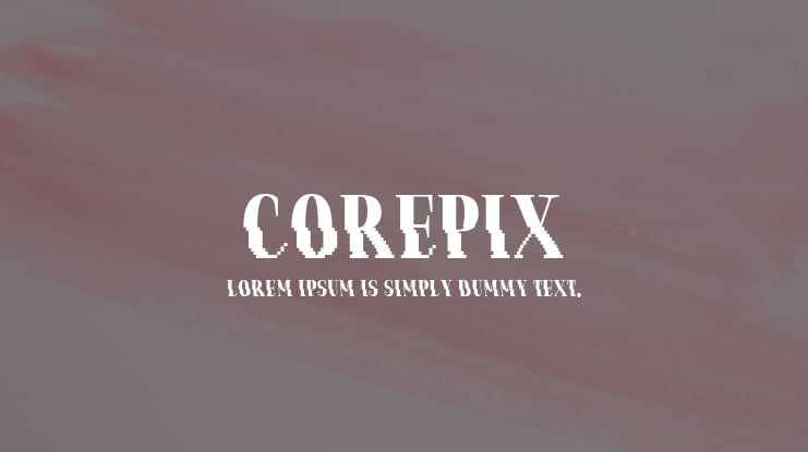 Corepix Font