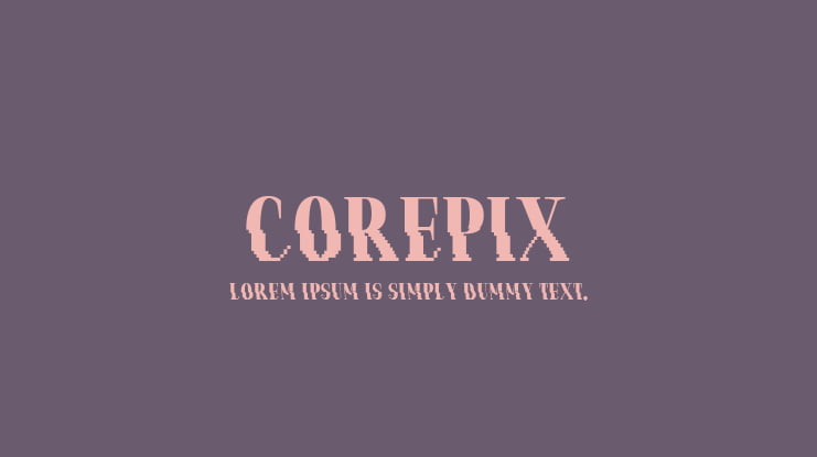 Corepix Font