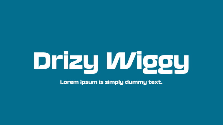 Drizy Wiggy Font