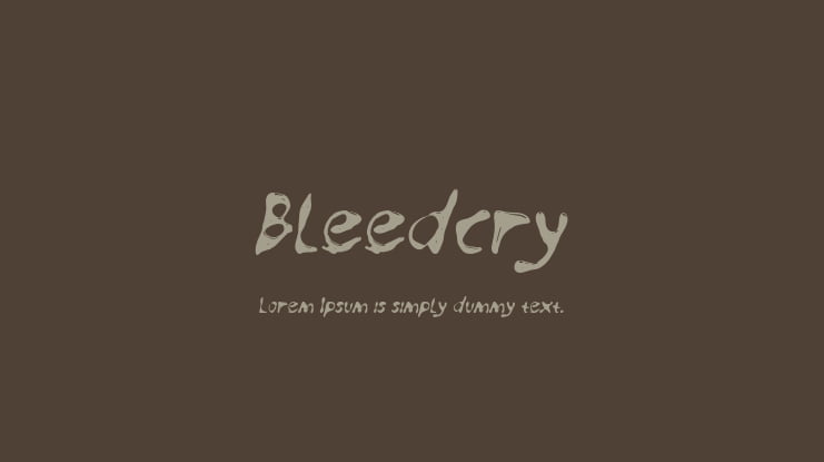 Bleedcry Font