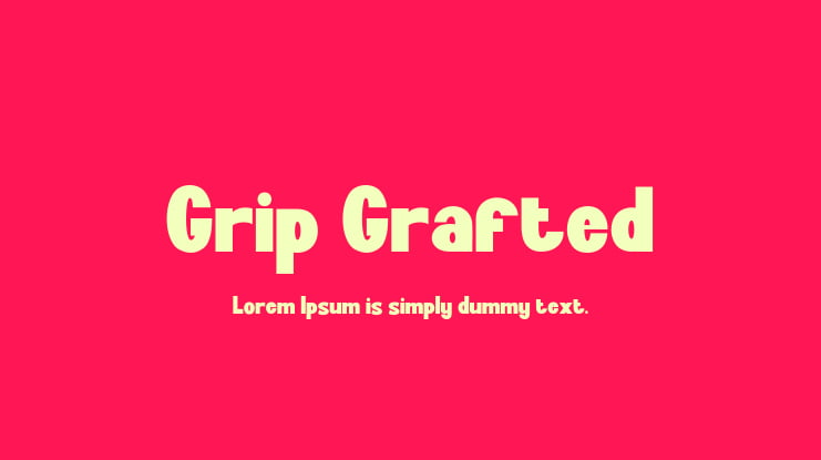 Grip Grafted Font