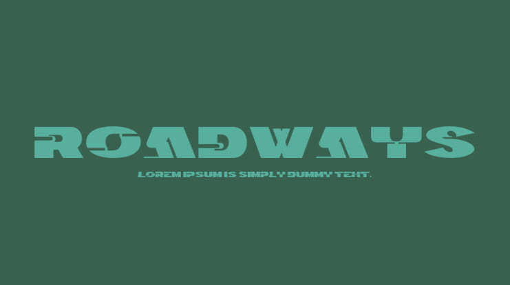 Roadways Font