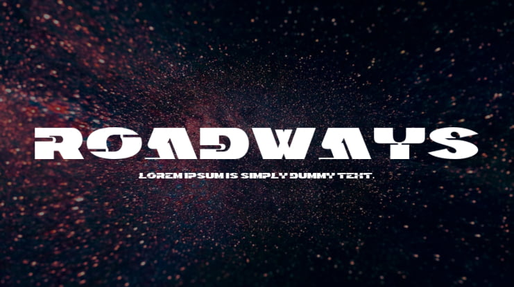 Roadways Font