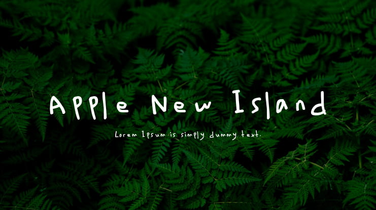 Apple New Island Font