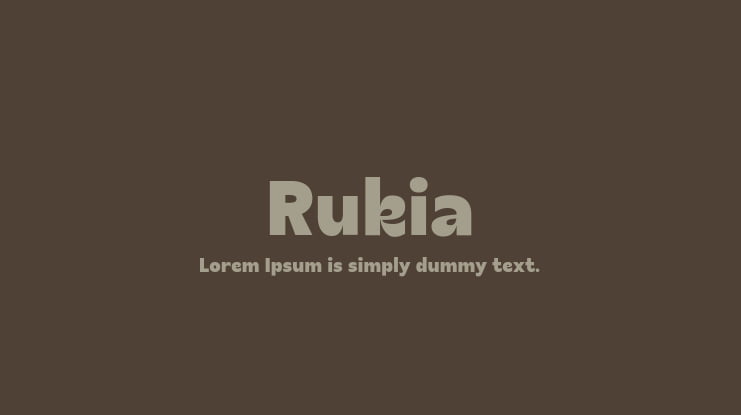 Rukia Font