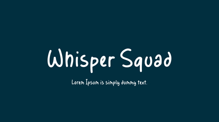 Whisper Squad Font